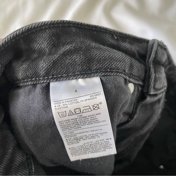 High-Waisted O.G. Cuffed Black Jean Shorts for Women -- 3-inch inseam - Picture 3 of 6